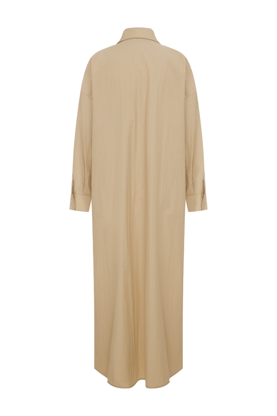 MAGGI Maxi Poplin Oversized Beige Shirt